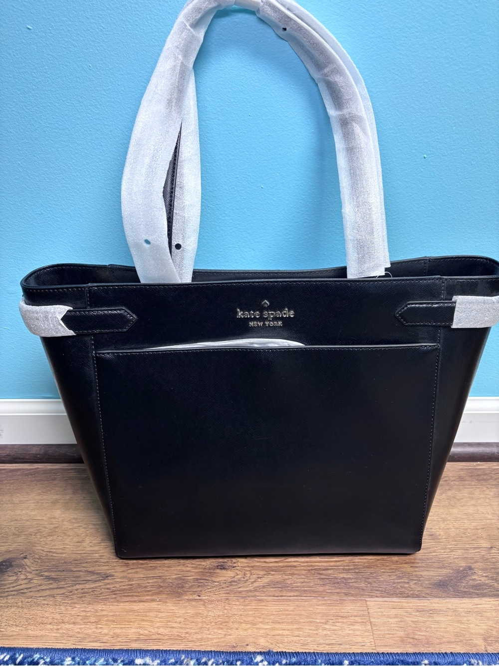 kate spade Black Leather Structured Tote